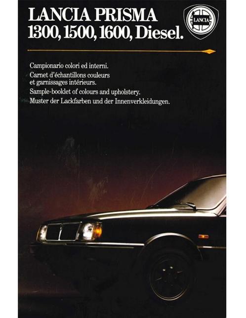 1983 LANCIA PRISMA KLEUREN & INTERIEUR BROCHURE, Boeken, Auto's | Folders en Tijdschriften