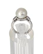 Bague Platine -  0.51ct. tw. Perle, Handtassen en Accessoires, Ringen, Nieuw