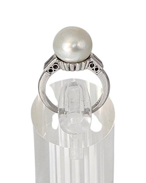 Bague Platine -  0.51ct. tw. Perle, Handtassen en Accessoires, Ringen