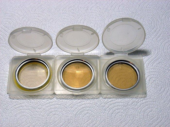 Leica Set of 3 orange filters with E39 thread Lensadapter, Verzamelen, Foto-apparatuur en Filmapparatuur