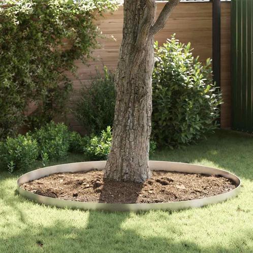 vidaXL Zilver 450 x 20 cm Roestvrij staal, Tuin en Terras, Bielzen en Borduren, Nieuw, Verzenden