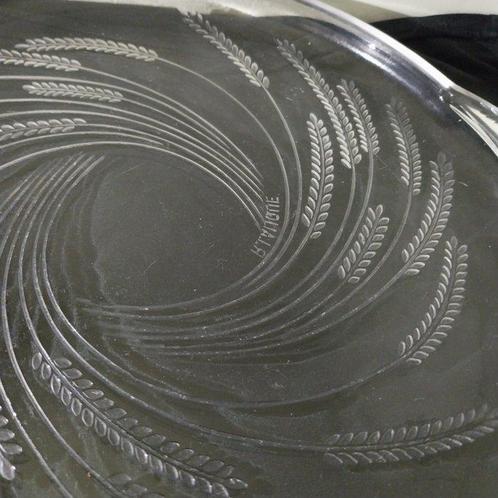 René Lalique - Plat - Hortense - Verre - PLAT, Antiek en Kunst, Antiek | Glaswerk en Kristal