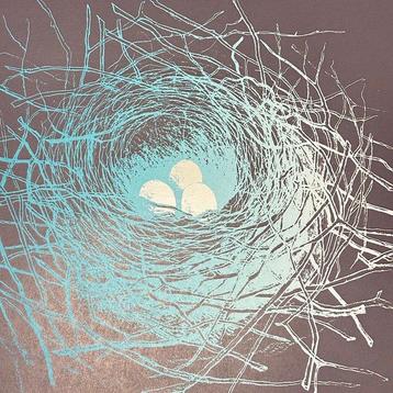Nest nummer 3 - Zeefdruk - Sakamoto Kichi  (b 1932) -