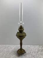 Lampe à huile - Verre, cuivre - Grande lampe à huile antique