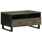 vidaXL Salontafel 80x54x40 cm massief mangohout zwart, Huis en Inrichting, Verzenden, Nieuw