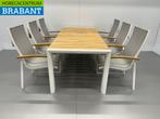Best Freizeitmöbel Terras set eettafel met 6 stoelen Wit, Zakelijke goederen, Horeca | Meubilair en Inrichting, Ophalen of Verzenden