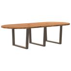 vidaXL Eettafel 280x120x74 cm ovaal massief eikenhout, Huis en Inrichting, Tafels | Eettafels, Verzenden, Nieuw