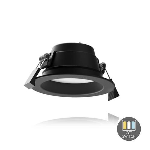 LED Downlight CCT-Switch 9,2W IP22 Zwart - 11,3 cm, Huis en Inrichting, Lampen | Overige, Nieuw, Verzenden