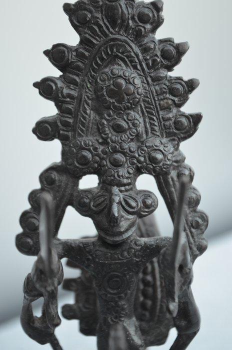 Stamrijder op paard - Dokra beeldhouwwerk - Brons - India -, Antiek en Kunst, Kunst | Niet-Westerse kunst
