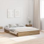 vidaXL Opbergbedframe artisanaal eikenkleurig 140 x 200 cm, Huis en Inrichting, Slaapkamer | Bedden, Verzenden, Nieuw