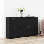 vidaXL Sideboard Zwart eiken 180 x 30 x 70 cm Bewerkt hout, Huis en Inrichting, Kasten | Dressoirs, Verzenden, Nieuw