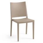 Stoel | Kunststof | Taupe | In-/Outdoor | 450x540x830(h)mm, Zakelijke goederen, Verzenden, Nieuw in verpakking