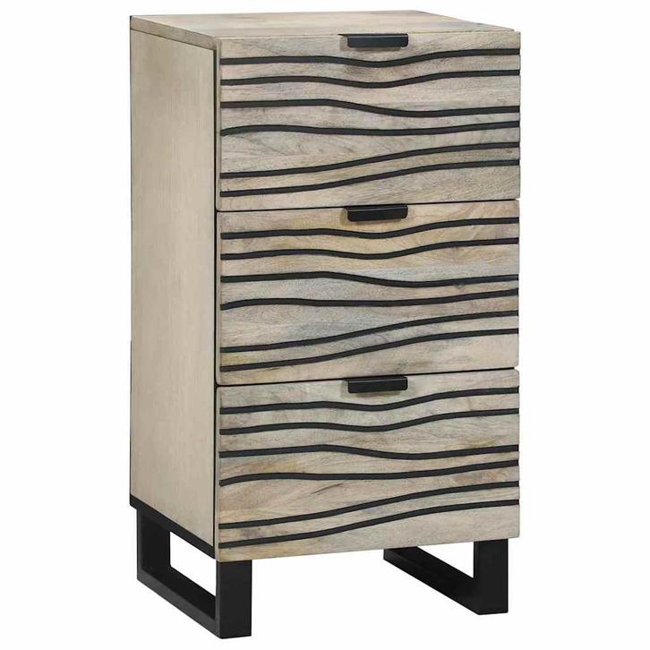 vidaXL Mediaopslagkasten met lade Wit en Zwart 40 x 33 x 75, Huis en Inrichting, Kasten | Dressoirs, Nieuw, Verzenden