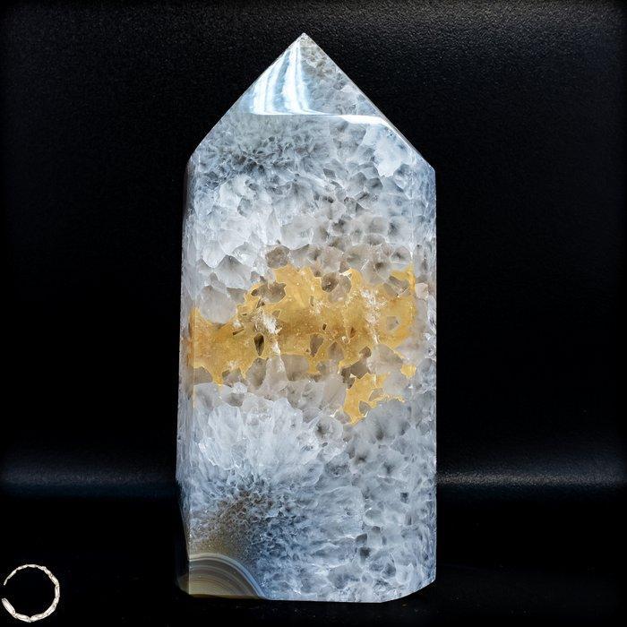Natuurlijk agaat obelisk kristal uit Brazilië – Meesterwerk, Verzamelen, Mineralen en Fossielen