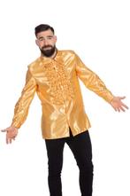 Disco Blouse Ruches Goud, Verzenden, Nieuw