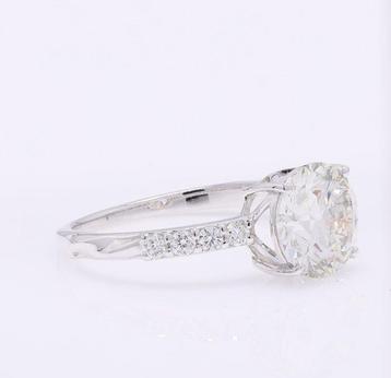 Zonder Minimumprijs - Ring - 14 karaat Witgoud - 2.29ct. tw.