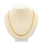 Gouden fantasie schakel ketting | 47 cm (gouden ketting), Handtassen en Accessoires, Kettingen, Ophalen of Verzenden, Gebruikt