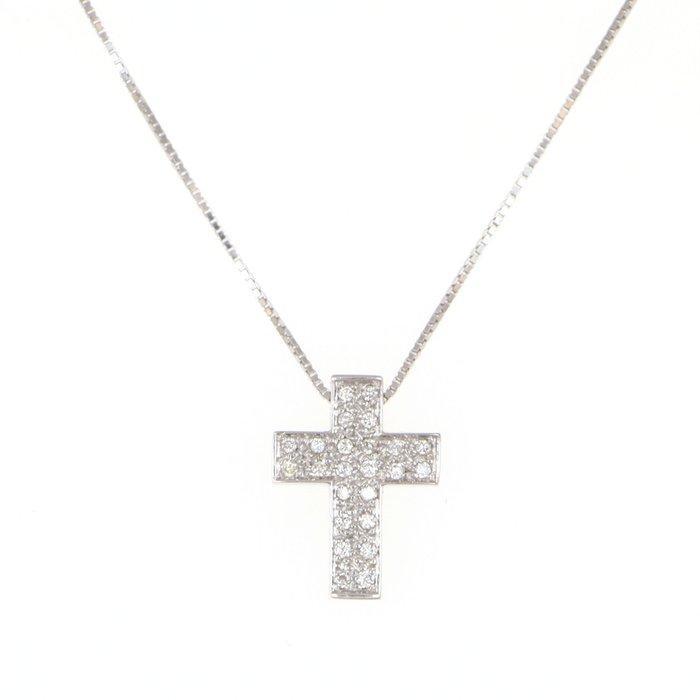 Zonder minimumprijs - Ketting met hanger - 18 karaat Witgoud, Handtassen en Accessoires, Antieke sieraden