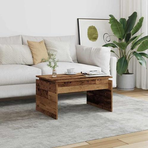 vidaXL Salontafel 68x50x38 cm bewerkt hout oud houtkleurig, Huis en Inrichting, Tafels | Salontafels, Nieuw, Verzenden