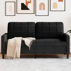 vidaXL Tweezitsbank 140 cm fluweel zwart, Huis en Inrichting, Verzenden, Nieuw