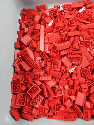 Lego - geen serie - Partij van 1000 rode dakdelen - beschikbaar voor biedingen