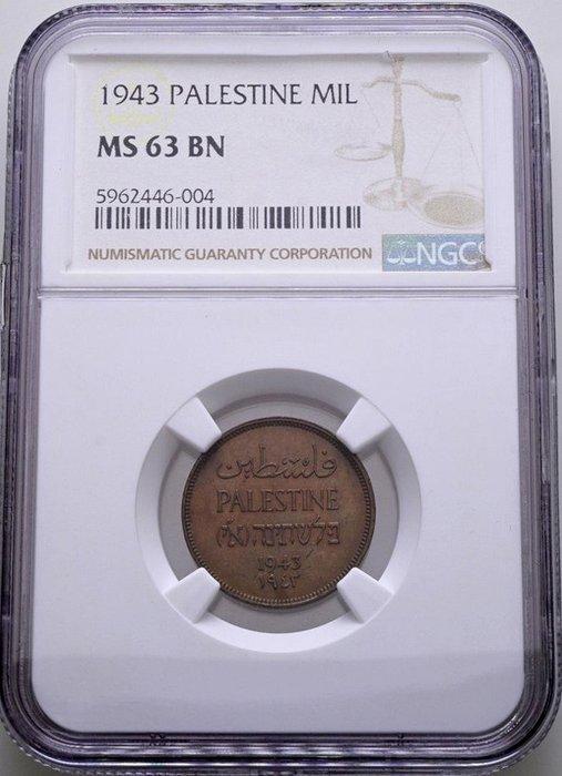 Palestina. 1 Mil 1943 - NGC MS63, Postzegels en Munten, Munten | Europa | Niet-Euromunten