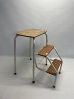 Vintage Küchenleiter Trittleiter - Kruk - Holz Metall -, Antiek en Kunst