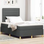 vidaXL Boxspringbed met matras donkergrijs klein dubbel stof, Huis en Inrichting, Slaapkamer | Bedden, Verzenden, Nieuw