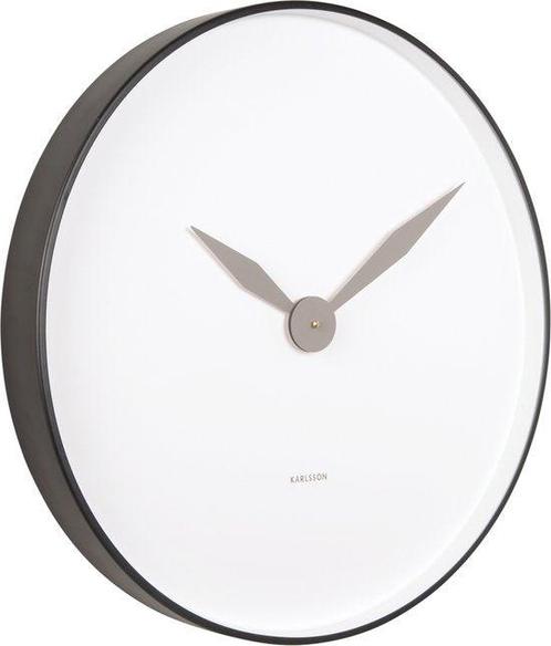 Tweedekans | Karlsson Wandklok Albatross - Zwart - Ø50cm -, Huis en Inrichting, Woonaccessoires | Overige, Ophalen of Verzenden