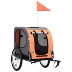 vidaXL Hondenfietstrailer oranje en grijs, Dieren en Toebehoren, Verzenden, Nieuw