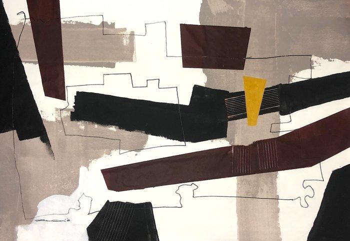 Dam Domido - Composition abstraite géométrique - 150 x 100, Antiek en Kunst, Kunst | Schilderijen | Modern