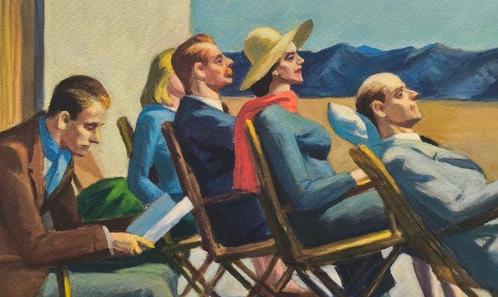 Edward Hopper (1882-1967) (after) - People in the Sun,, Antiek en Kunst, Antiek | Overige Antiek