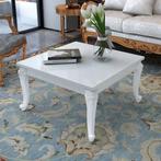 vidaXL Salontafel 80x80x42 cm hoogglans wit, Verzenden, Nieuw