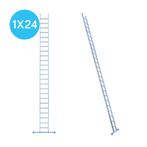 Eurostairs Ladder enkel recht 1x24 sporten, Doe-het-zelf en Bouw, Ladders en Trappen, Verzenden, Nieuw