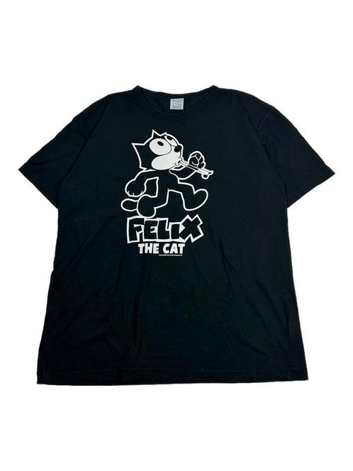Vintage Felyx The Cat Black Printed T-Shirt maat XXL, Kleding | Heren, T-shirts, Ophalen of Verzenden