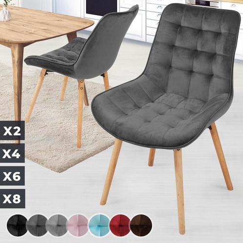 Miadomodo Eetkamerstoelen - Velvet - Fluweel - Houten Poten, Huis en Inrichting, Overige Huis en Inrichting, Verzenden