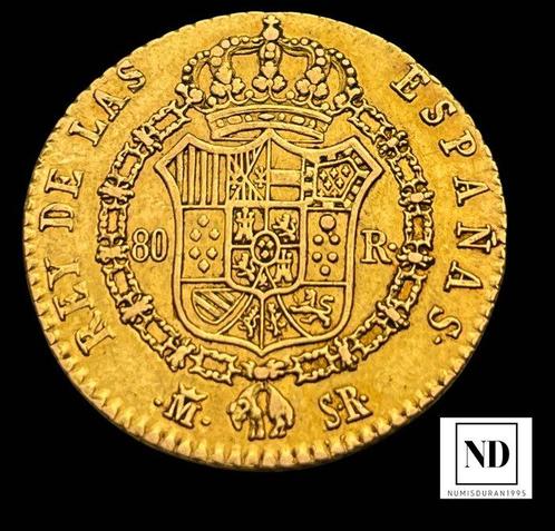 Koninkrijk Spanje. Fernando VII. 80 Reales 1822 - Madrid, Postzegels en Munten, Munten | Europa | Niet-Euromunten