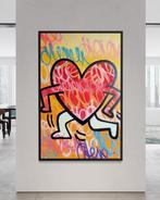 Gunnar Zyl - Running Heart / Keith Haring & Zyl XXL, Antiek en Kunst, Kunst | Schilderijen | Modern