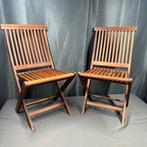 Tuinstoel (2) - Stoelen - Teak - Mooie set, Inklapbaar., Antiek en Kunst