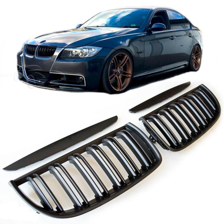Sportieve Grille geschikt voor BMW 3-Serie E90 en E91 tot 08, Auto diversen, Auto-accessoires, Verzenden
