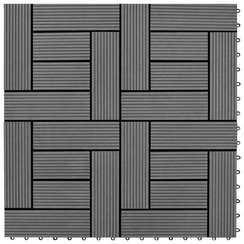 vidaXL Terrastegels 11 stuks 30 x 30 cm WPC 1 m2 (grijs), Doe-het-zelf en Bouw, Vloerdelen en Plavuizen, Nieuw, Verzenden