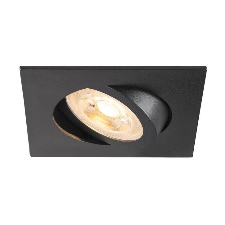 SLV NEW TRIA inbouw spot vierkant 82x82mm GU10 kantelbaar, Huis en Inrichting, Lampen | Plafondlampen, Nieuw, Verzenden