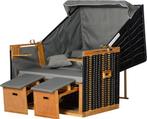 2dekans | Outsunny - Strandstoel met kap - Hout - Polyester, Tuin en Terras, Ophalen of Verzenden, Nieuw