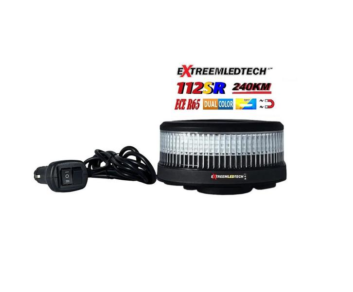 112SR Hoog Kwaliteit Dual Color Amber/Blauw LED Zwaailamp 24, Auto-onderdelen, Verlichting, Nieuw, Ophalen of Verzenden