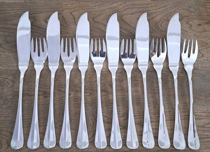 Gero 100 - Visbestekset (12) - voor 6 personen, model, Antiek en Kunst, Antiek | Meubels | Tafels