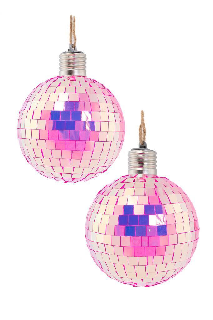 2x Discobal Ø 10 cm LED Iridescent Roze  Discobol Klein Spie, Hobby & Loisirs créatifs, Articles de fête, Enlèvement ou Envoi