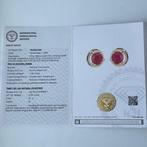 Oorbellen - 14 karaat Geel goud - 1.86ct. tw. Robijn -, Nieuw