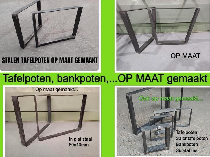 tafelpoten - bankpoten - salontafelpoten - OP MAAT gemaakt, Maison & Meubles, Pièces pour table, Enlèvement