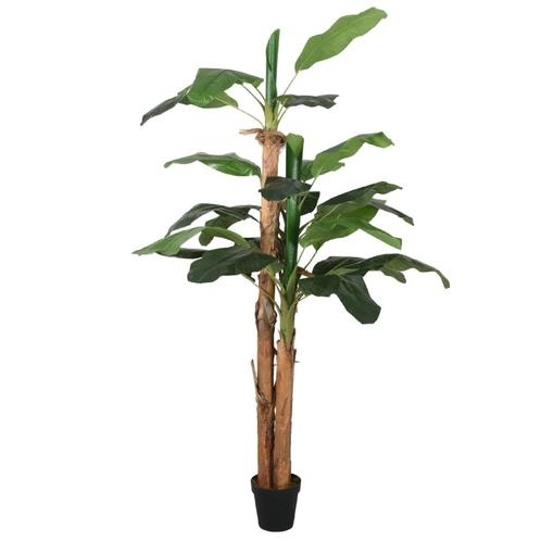 vidaXL Kunstplant bananenboom 18 bladeren 150 cm groen, Huis en Inrichting, Woonaccessoires | Kunstplanten en Kunstbloemen, Nieuw