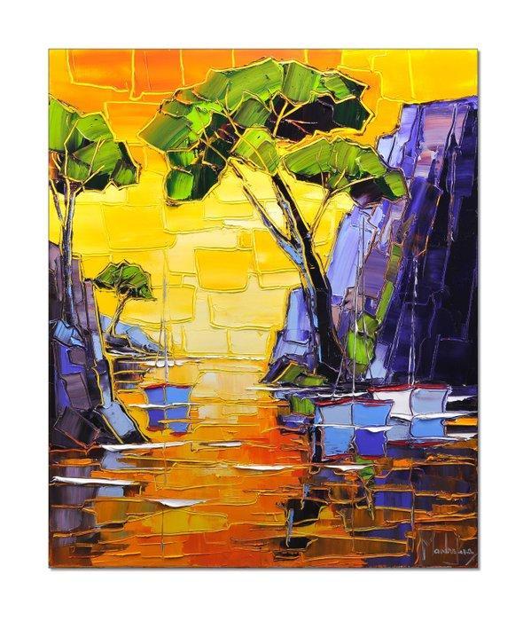 Caroline Mandrafina - Pfleger  Les calanques de Cassis, Antiek en Kunst, Kunst | Designobjecten